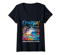 Mujer Cruisin Together Bahamas 2026 Matching Family Cruise Party Camiseta Cuello V