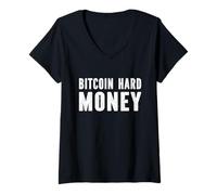 Mujer Crypto Invertir Bitcoin - Bitcoin hard Money Camiseta Cuello V