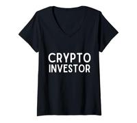 Mujer Crypto Investor - Cryptocurrency Trading/Crypto Investing Camiseta Cuello V