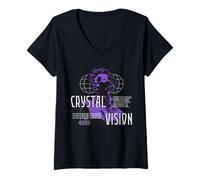 Mujer Crystal Vision - Ropa Urbana Y2K Camiseta Cuello V