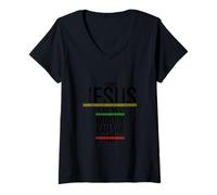 Mujer Cuando Jesús Dice Que sí Nadie Puede Decir Que ningún Creyente Cristiano Camiseta Cuello V