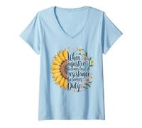 Mujer Cuando la injusticia se convierte en ley, la resistencia se convierte en deber RBG Quote Camiseta Cuello V