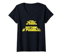 Mujer Cuando no crees en la ciencia, todo es posible Camiseta Cuello V