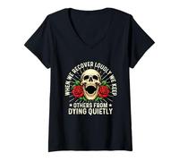 Mujer Cuando Nos recuperamos en Voz Alta, evitamos Que Otros mueran - Sobrios Camiseta Cuello V