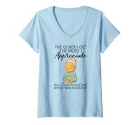 Mujer Cuanto Mayor me Hago, más aprecio cómo me criaron Camiseta Cuello V