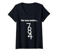 Mujer Cuántos números matemáticas Rompecabezas Rompecabezas Cerebro Camiseta Cuello V