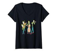 Mujer Cuarteto de Cuerdas Stickmen Camiseta Cuello V