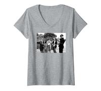 Mujer Cuarteto Folk Rock por Andy Willsher Camiseta Cuello V