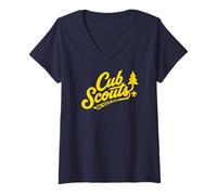 Mujer Cub Scouts - Do Your Best Retro Scouting Script Camiseta Cuello V