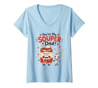 Mujer Cuchara de Sopa de Tomate You'Re My Souper Dad Camiseta Cuello V