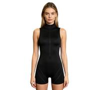 Mujer Cuerpo Con Cremallera Un Solo Trozo Body Yoga Mono Frontal Negro L
