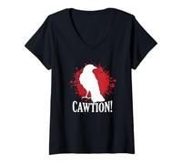 Mujer Cuervo Cawtion Camiseta Cuello V