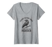 Mujer Cuervos Antes de Hermanos apoyan a su Cuervo Asesino Local Camiseta Cuello V