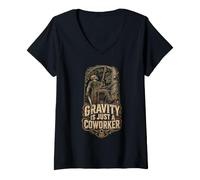 Mujer Cuidado De árboles por Arboristas Gravity Is Just A Coworker Camiseta Cuello V