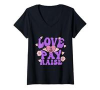 Mujer Cuidador Love Is My Pay Raise Camiseta Cuello V