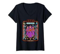 Mujer Cult Book Club Sci Hi Horror Retro Vintage Funny Adult Humor Camiseta Cuello V
