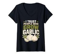 Mujer Cultiva tu Propia Comida Come lo Que cultivas Independencia alimentaria Camiseta Cuello V