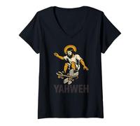 Mujer Cultura Pop Cristiana: Yahvé, fe Cristiana para Hombres geniales Camiseta Cuello V