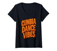 Mujer Cumbia Baile Salsa Bachata Merengue Baile Camiseta Cuello V