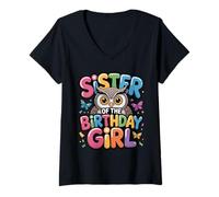 Mujer Cumpleaños de la Familia It's My Papa's Birthday Chicken Daddy Camiseta Cuello V