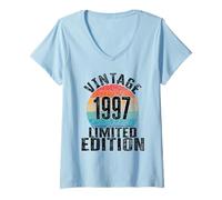 Mujer Cumpleaños Vintage 1997 edición Limitada Bday Camiseta Cuello V