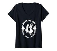 Mujer Cupcake & Dance Teacher Coreógrafo Bailarín Cita Divertida Camiseta Cuello V