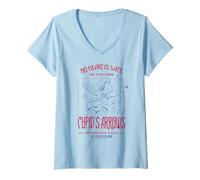 Mujer Cupid's Arrows Heartbreaker Season Retro No Heart is Safe Camiseta Cuello V