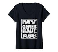 Mujer Curación epigenética Raíces audaces Confianza Afrocéntrica Camiseta Cuello V