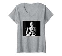 Mujer Curtis Mayfield Live Soul Liverpool 1984 por Virginia Turbett Camiseta Cuello V