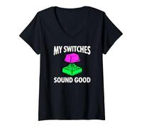 Mujer Custom Mechanical Keyboard My Switches Sound Good Camiseta Cuello V