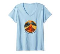 Mujer Cute Autumn Adventure Quote For Women Golden Retriever Mom Camiseta Cuello V