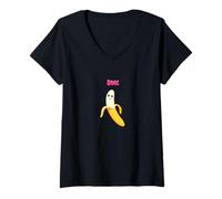 Mujer Cute Banana Ghost Boo! Boonana Halloween Spooky Camiseta Cuello V