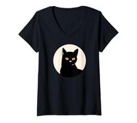 Mujer Cute Cat Lover I Love Cat Camiseta Cuello V