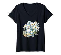 Mujer Cute Daisies Graphic For Women Men and Kids Gardening GNOME Camiseta Cuello V