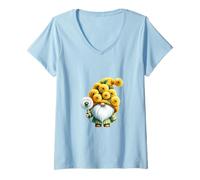 Mujer Cute Dandelion Gardening Must Haves For Gnome Lovers Floral Camiseta Cuello V