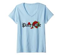 Mujer Cute Floral Palestine Free Palestine Free Gaza Flag Arabic Camiseta Cuello V