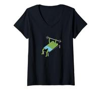 Mujer Cute Frog Funny Fitness Gym Workout Weightlifting Camiseta Cuello V