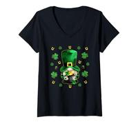 Mujer Cute GNOME For Teacher Women and Men For St. Patricks Day Camiseta Cuello V