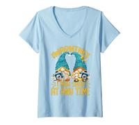 Mujer Cute GNOME Warning I May Snap At Any Time Funny Photographer Camiseta Cuello V