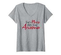 Mujer Cute, Just a Nurse That Loves Arizona Camiseta Cuello V