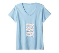 Mujer Cute Kawaii Kids Womens Girls Watercolor Axolotl Lover Camiseta Cuello V