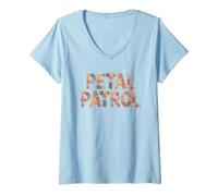 Mujer Cute Petal Patrol I Do Crew Tribe Bridal, mi Futura Esposa Camiseta Cuello V