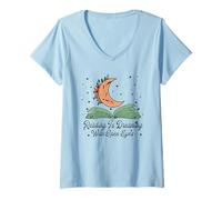 Mujer Cute Reading Quote For Librarians Book Lover and Book Nerd Camiseta Cuello V