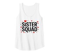 Mujer Cute Sister Squad Matching Sisters Party Reunion Girls Women Camiseta sin Mangas