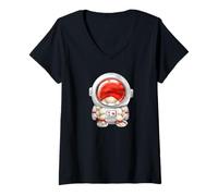 Mujer Cute Space Themed GNOME Graphic For Mom Astronomy Teacher Camiseta Cuello V