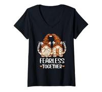 Mujer Cute Tiger Gnomes For Women and Valentines Day Couples Camiseta Cuello V