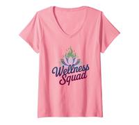 Mujer Cute Wellness Squad Grupo de Entrenamiento Yoga Terapeuta Inspire Camiseta Cuello V