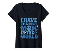 Mujer Cutie I Have the Best Mom in the World Mothers Day for Boy Camiseta Cuello V