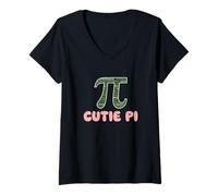 Mujer Cutie Pi Matemáticas Entusiasta Álgebra Geometría Aritmética Camiseta Cuello V