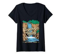 Mujer Cuyahoga Valley National Park Camiseta Cuello V